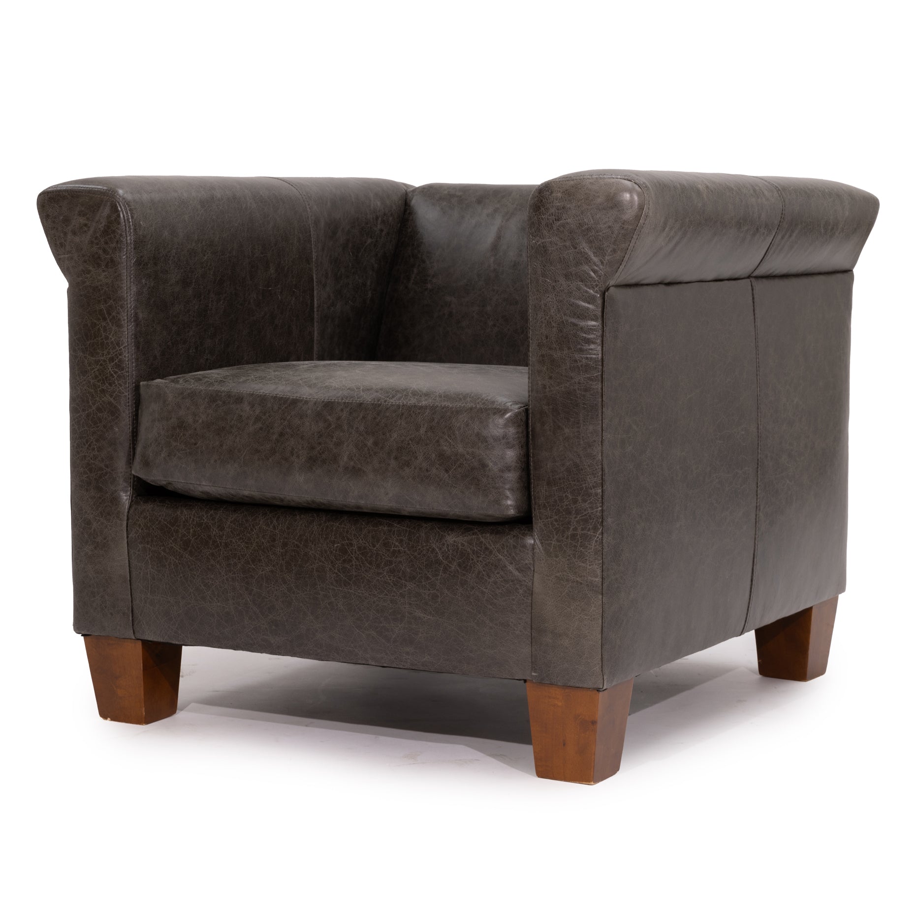 Brixton Arm Chair Coral Haze Top Grain Leather